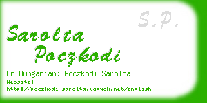 sarolta poczkodi business card